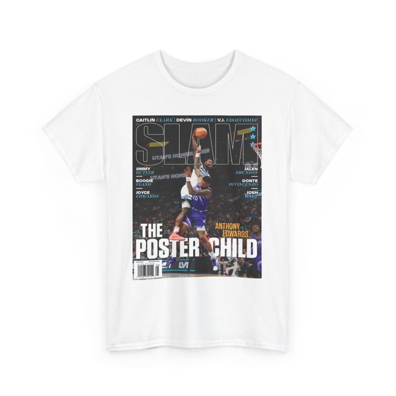 Anthony Edwards Minnesota Timberwolves NBA Slam Cover Tee Shirt image 7