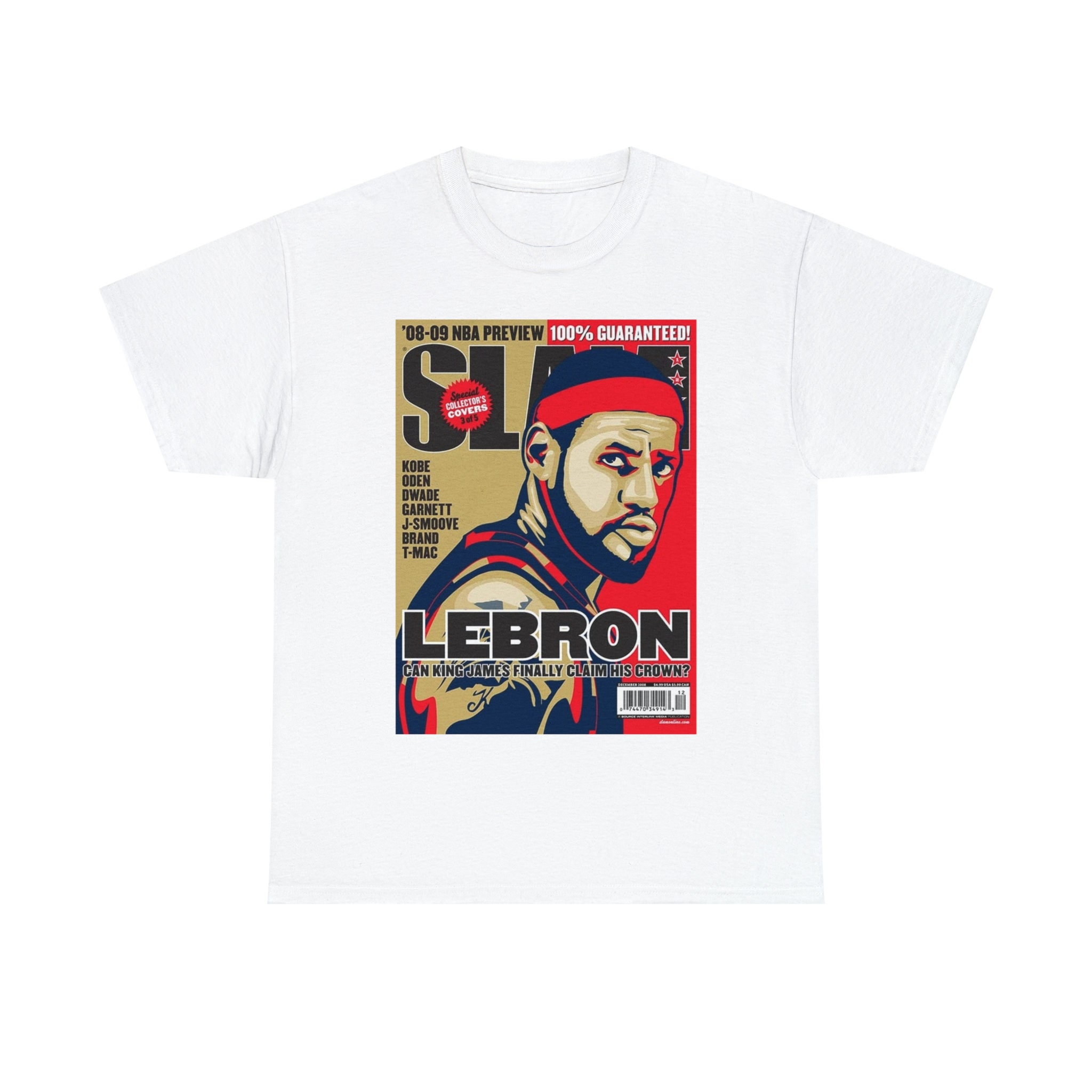 Lebron James Cleveland Cavaliers NBA Slam Cover Tee Shirt Etsy Canada