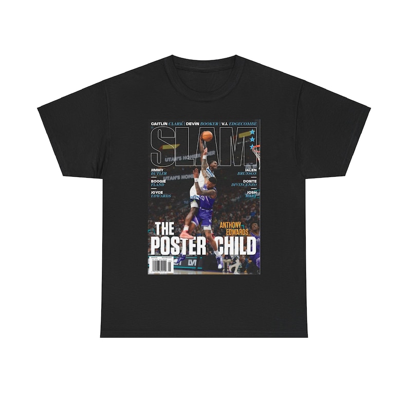 Anthony Edwards Minnesota Timberwolves NBA Slam Cover Tee Shirt image 1