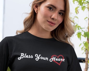 Välsigna ditt hjärta-t-shirt - Unisex jersey-t-shirt med kort ärm