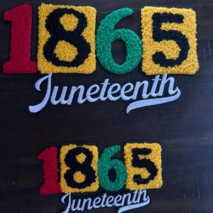 1865 Juneteenth Iron on Chenille Patch