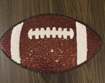 Football Ball Iron on Chenille/Sequin Patch