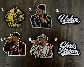 Chris Brown Usher Small Iron on Patch