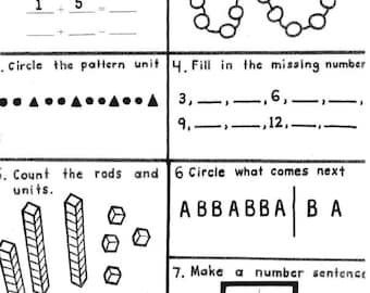 Kindergarten - 2.Klasse Mathe Arbeitsblätter Bundle (PDF)