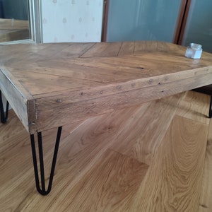 Reclaimed wood Herringbone Coffee Table