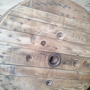 SANDED Ready For Stain Cable Reel Drum Coffee Table Top Only Industrial Rustic WITHOUT LEGS