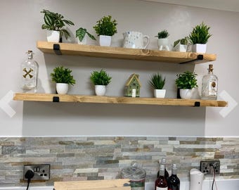 Reclaimed Scaffolding Board Shelf - no brackets