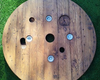 Reclaimed Wood Round Table Top, Rustic Farmhouse Style (WITHOUT LEGS)