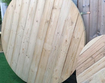 Sanded Reclaimed Pallet Wood Table Top – Rustic Industrial Farmhouse (Without Legs)
