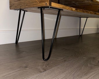 Handmade Unique Rustic Coffee Table on Hairpin Legs Free Delivery