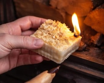 Handmade Eco-Friendly Fire Starters - Soya Wax & Reclaimed Workshop Sawdust