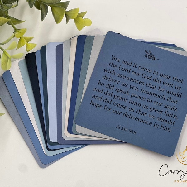 Scripture Cards for Grief, LDS Grief Gift, Religious Grief Gift, Christian Sympathy gift, Book of Mormon Scripture Cards, Prophet Quote Card