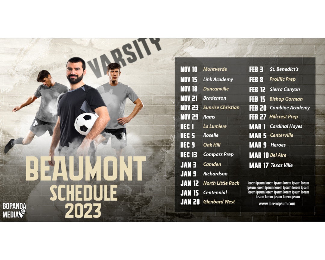Customizable Sports SCHEDULE Template includes Shipping - Etsy