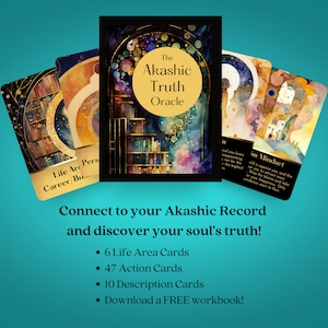 Akashic Truth Oracle Card Deck, Energy healing card deck, Akashic Record Oracle Cards, Shift your energy card deck, clear karma oracle cards