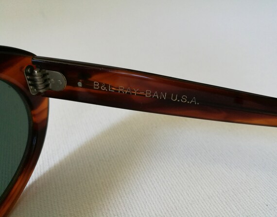 Rare vintage Ray-ban Tortoise Shell Sunglasses. M… - image 3