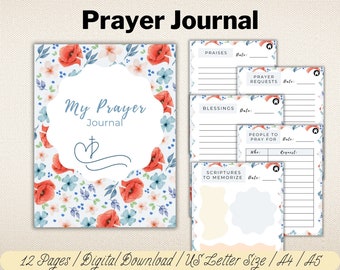 Floral Watercolor Prayer Journal Template