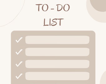 Clean and Simple To Do List Planner | Printable | Digital Download
