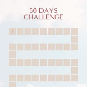 Gamified Journey to Success 50 Days Challenge | Printable | Digital Download