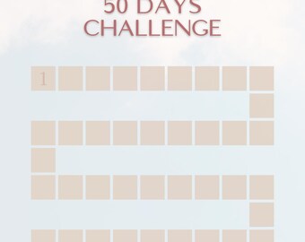 Desafío de 50 días: Viaje gamificado al éxito / Imprimible / Descarga digital