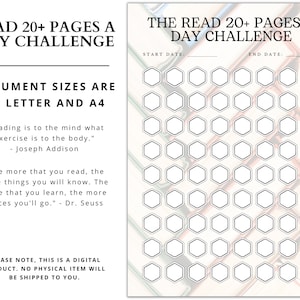 Wisdom Ritual - The Read 20+ Pages a Day Challenge | Printable | Digital Download