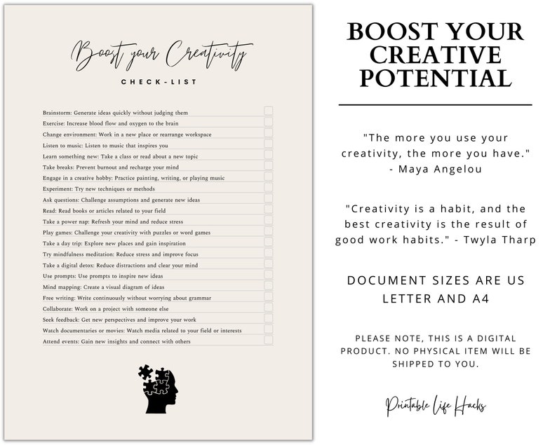 Catalyst for Creativity - A Checklist to Boost Your Creative Potential ...