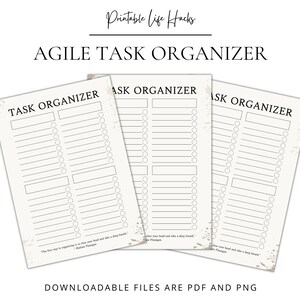 Task Organizer Planner Template | Printable | Digital Download - Etsy