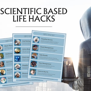 Scientific Based Life Hacks - Enhancing Well-being through Science-backed Tips | Printable | Digital Download