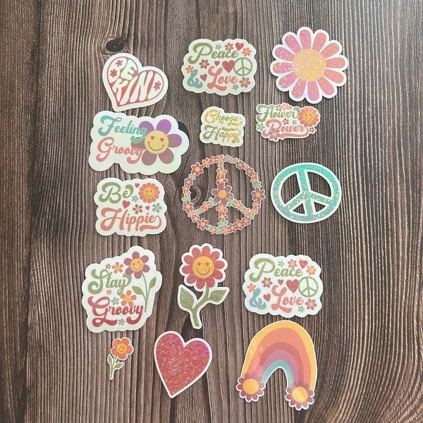 Boho Stickers, Groovy Stickers, Boho, Minimalist, hippie sticker, Sticker packs