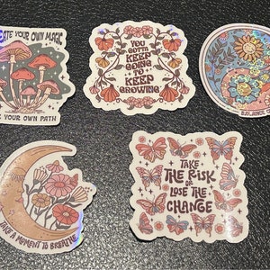 Groovy Stickers, Groovy Sticker Pack, Hippie Stickers, Hippie Sticker Pack, Freebie Stickers, Freebie Sticker Pack, Self love sticker