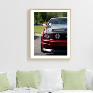 Ford mustang GT 5th generation Portrait Canvas or Gloss Wall Art Home Decor