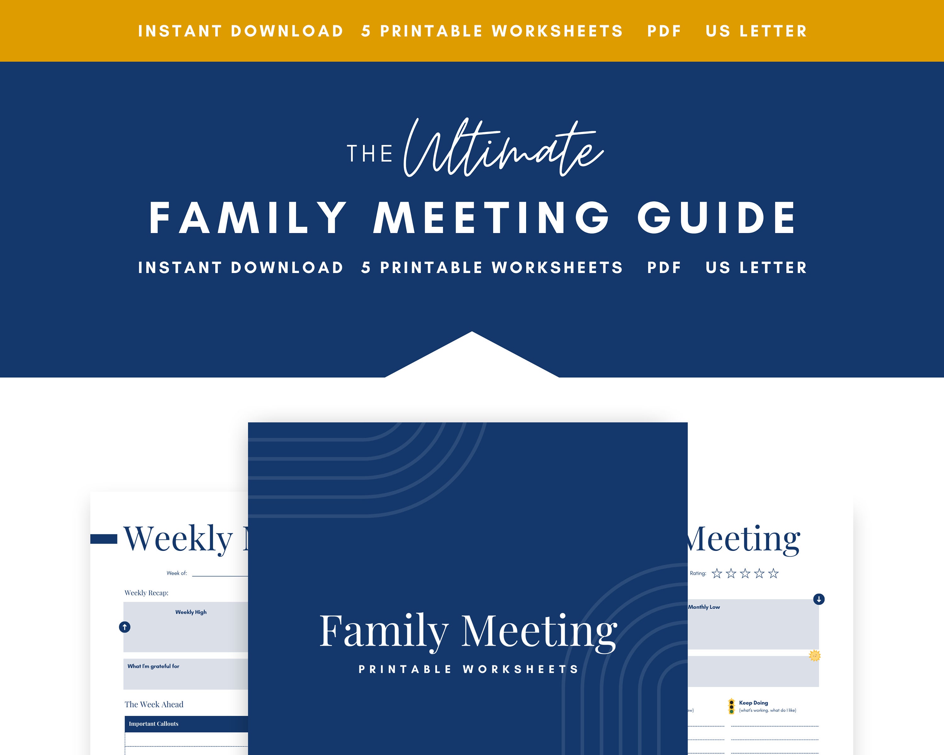 ADHD Family Meeting Template, Home Planner, Family Meeting Printable ADHD Family Meeting Template, Home Planner, Family Meeting Printable