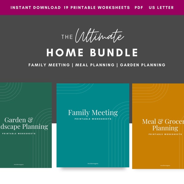 Home Organisatie Gids, Home Planner, Familiebijeenkomst afdrukbaar, Home Management, Life Organizer, ADHD Printable, ADHD Planner, Mom Planner