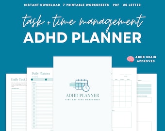 Planner ADHD, Planner digitale, ADHD stampabile, Planner giornaliero, Planner settimanale, Tracker attività, Organizzatore di vita, Planner per mamme, Diario ADHD