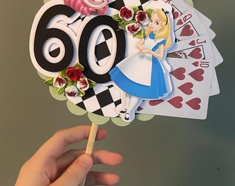 Alice in wonderland cake topper