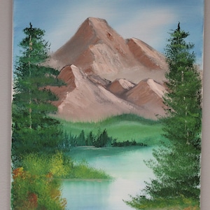 Towering Mountains - oil painting on canvas