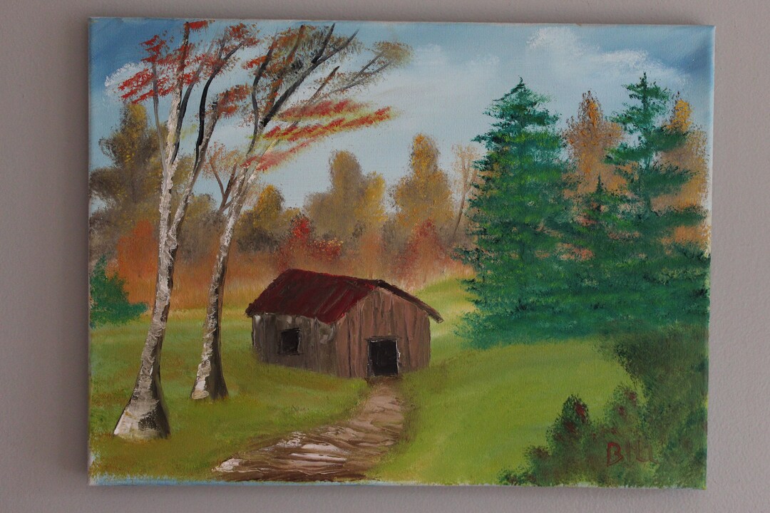 Country Cabin 2 - Oil Painting on Canvas - Etsy