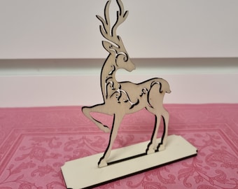Deer decoration wooden figure
