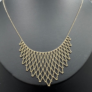 Beautiful Vintage 14k Yellow Gold Bead Chain Necklace