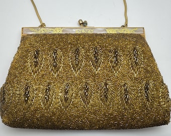La Regale Purse Price Beautiful Vintage Women's Gold/amber Beaded