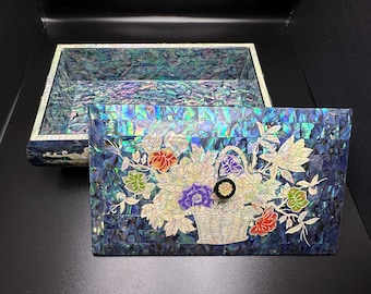 Wunderschöne handgefertigte Perlmutteinlage koreanische? Schmuckschatulle Box
