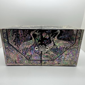 Gorgeous Handmade Mother of Pearl Inlay Korean Jewelry Box