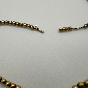Vintage Tested 17k Gold Necklace w/ Graduated 2.9mm - 4.8mm 15K Gold Beads image 6