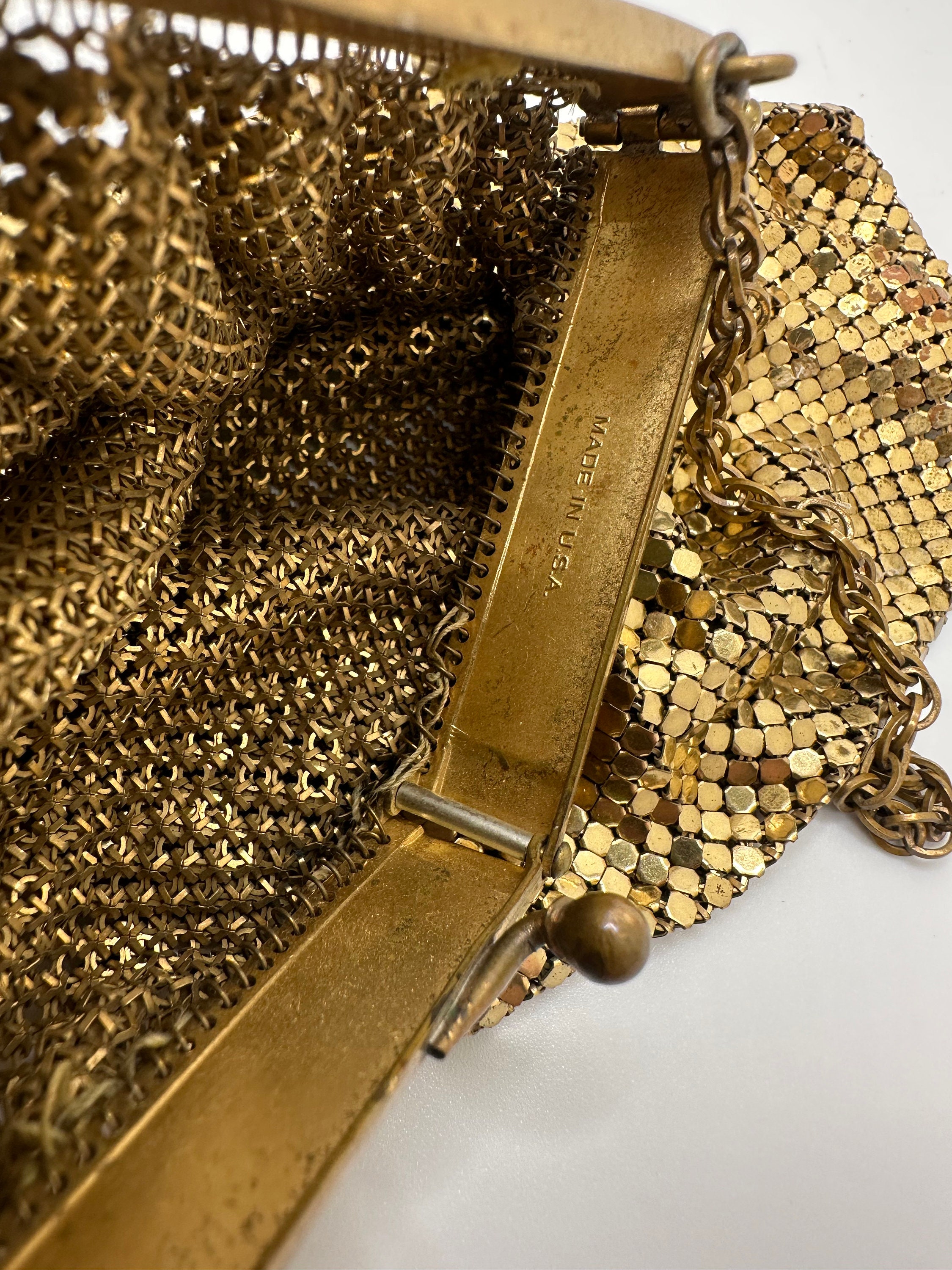 Vintage Whiting & Davis Gold Metallic Evening Mesh Bag Purse - Etsy