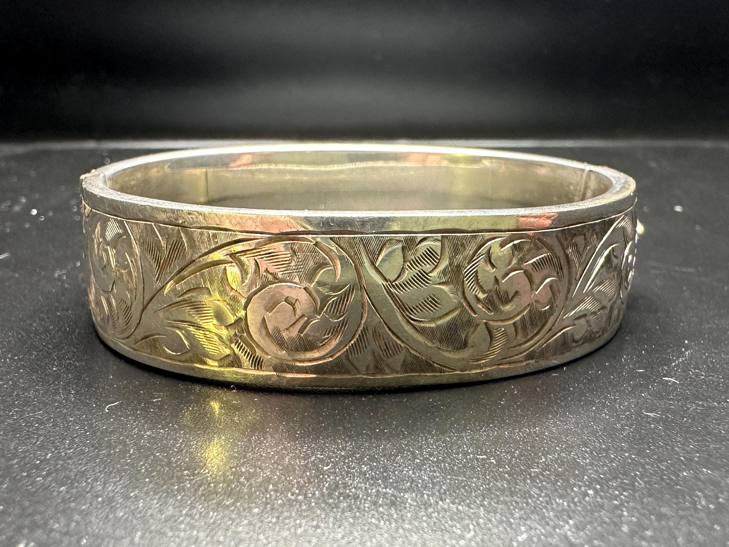 M*L様 visvim NAVAJO VINTAGE BANGLE Vintage Unisex Navajo Etched Sterling Silver 925 Bangle