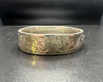 Mexico Sterling Silver .925 13.9mm Circle Turquoise Link Bracelet