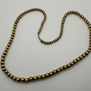 Vintage Tested 17k Gold Necklace w/ Graduated 2.9mm - 4.8mm 15K Gold Beads image 5