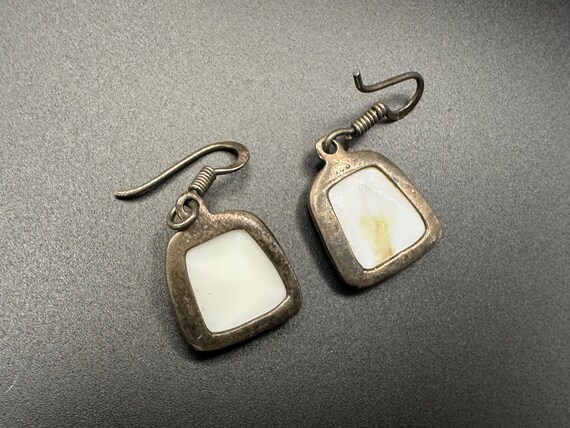 Unique Sterling Silver .925 Shell Dangle Drop Ear… - image 6