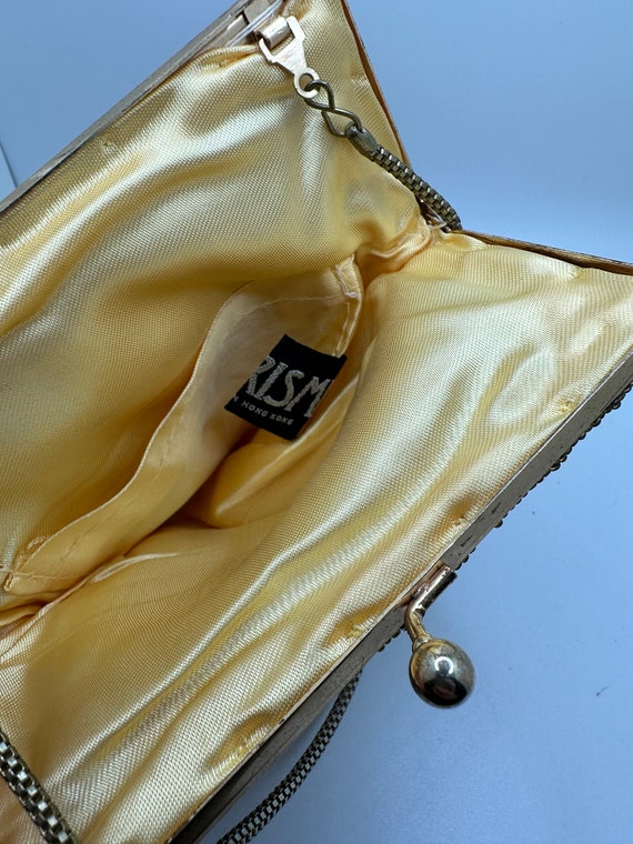 Beautiful Vintage Gold Beaded Evening Purse Prism… - image 3