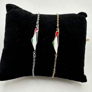 Palestine Palestinian Map Flag Bracelets - Stainless Steel - Choice of ...