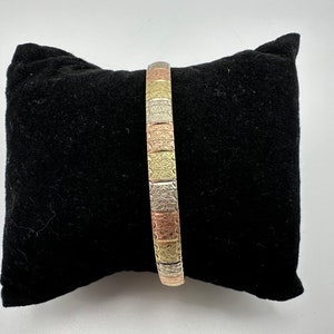 Beautiful Vintage 14k Tri-Color Gold Italian Bracelet